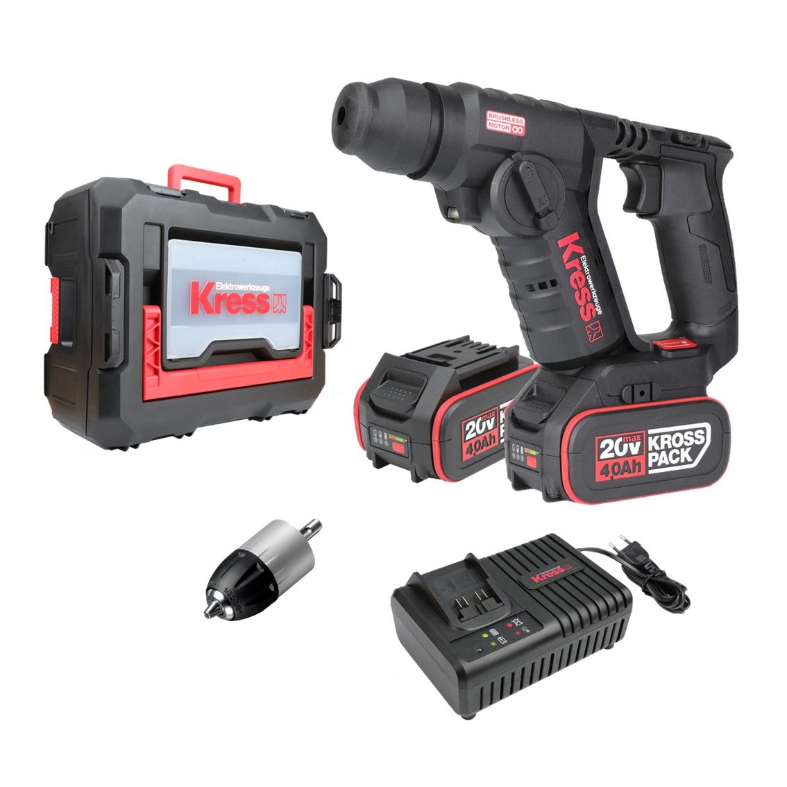 KRESS Rotary Hammer BL SDS+ 20mm 1.7J 20V Kit