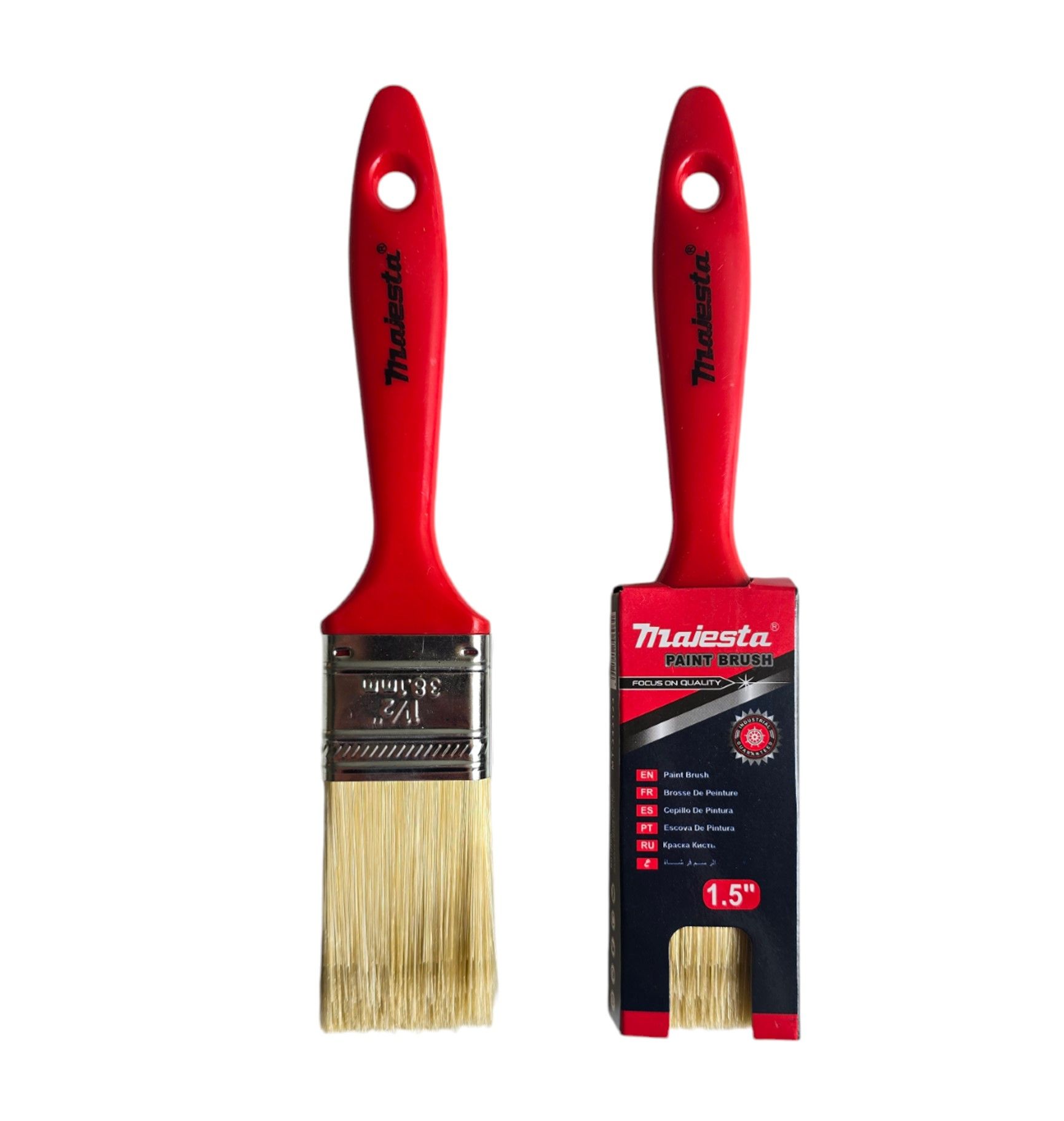 Majesta Blonde Bristle Paint Brush 38mm (12 Pack)