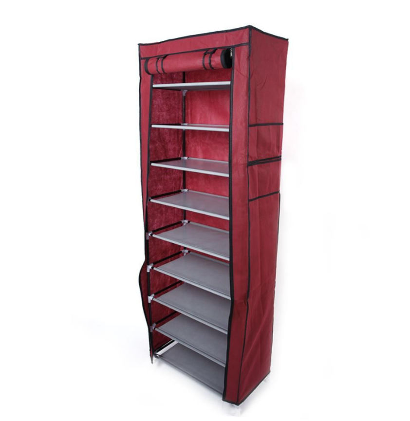 9-Tier Covered Shoe Rack