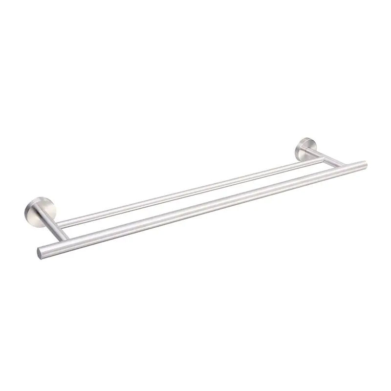 Double Towel Rail, Stainless Steel – 70cm