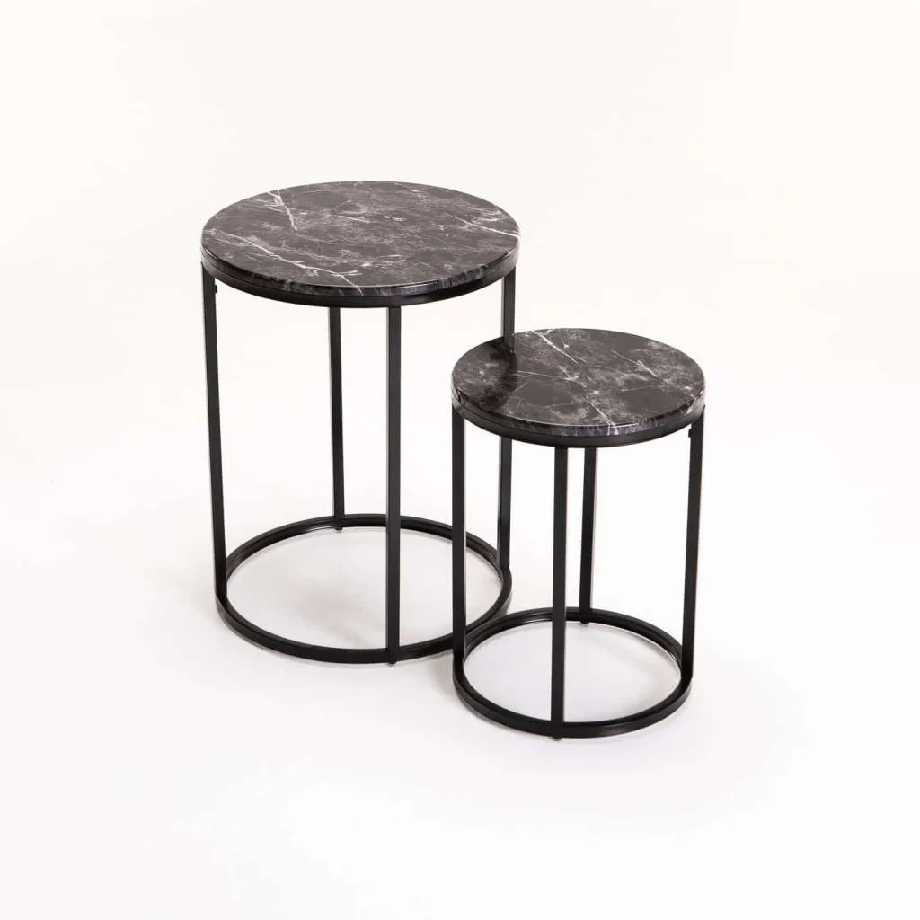Vividitto - Musa Set of 2 Side Tables - Black