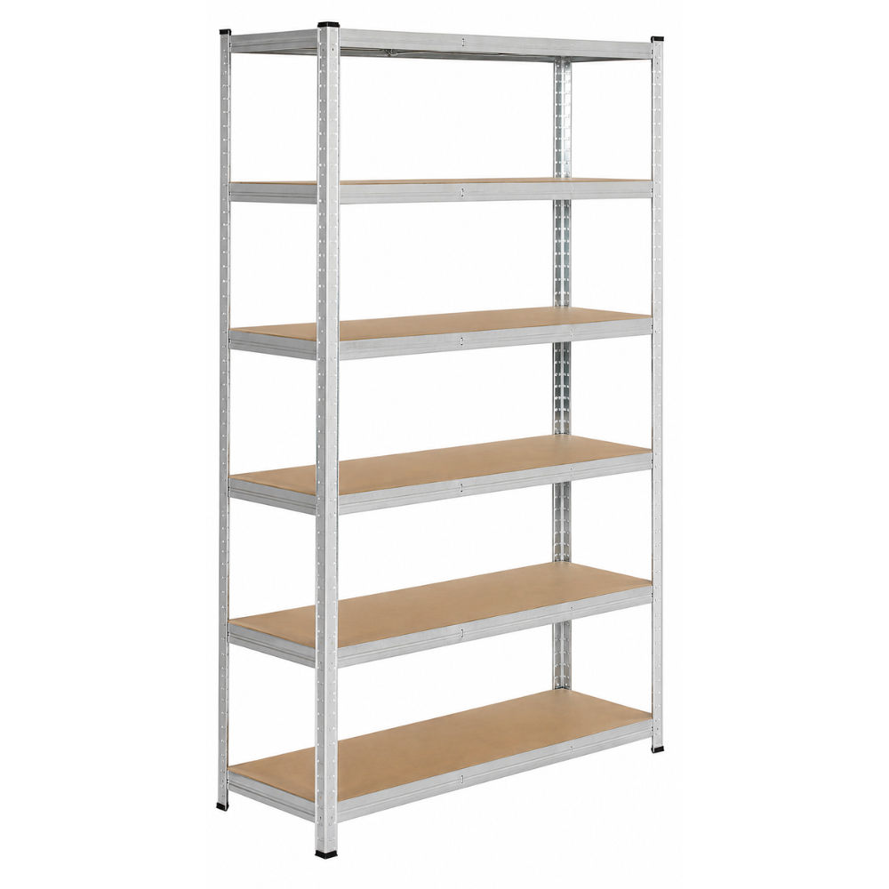 6 Tier Shelf - Galvanized Steel - 180 x 90 x 30 cm