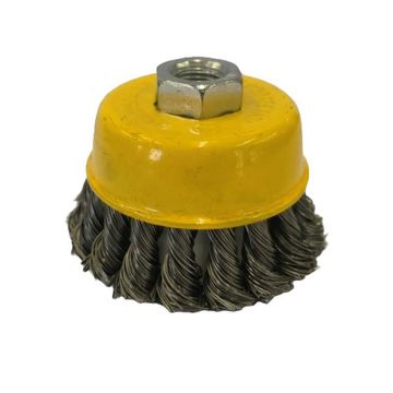 Wire Cup Brush Flared Knit Yellow 65mm x M14 - 4 Pack