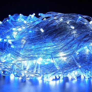 3m x 3m Blue Clear Cable Fairy Curtain Light - ZYF-D224