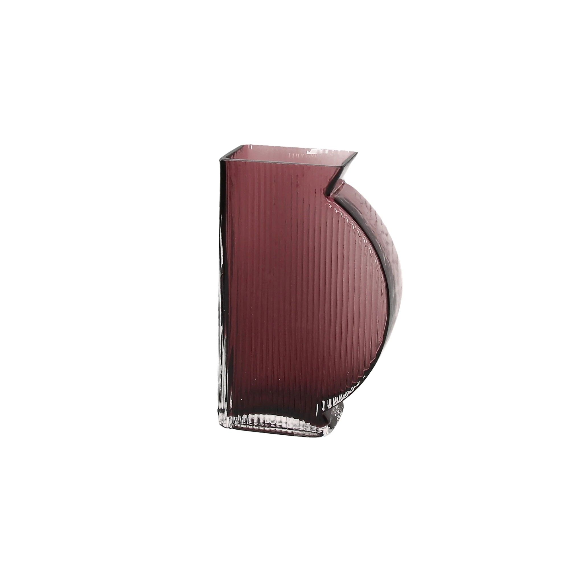 Andrea Fontebasso Tummy Vase Burgundy 20cm H