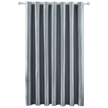 Matoc Designs Readymade Curtain - Blackout Shimmer Grey - Eyelet - 400cm W x 221cm H