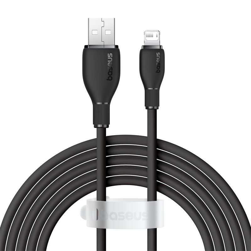 Baseus Pudding Series Fast Charging Cable USB to iP 2.4A 2m - Cluster Black