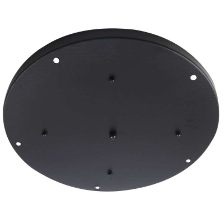 Matt Black 450mm 5 Light Ceiling Cup