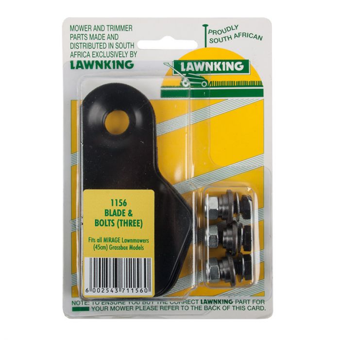 Lawn King Mirage Lawnmower Blade & Bolt 3 for Mirage Ninja (Bulk Pack of 2)