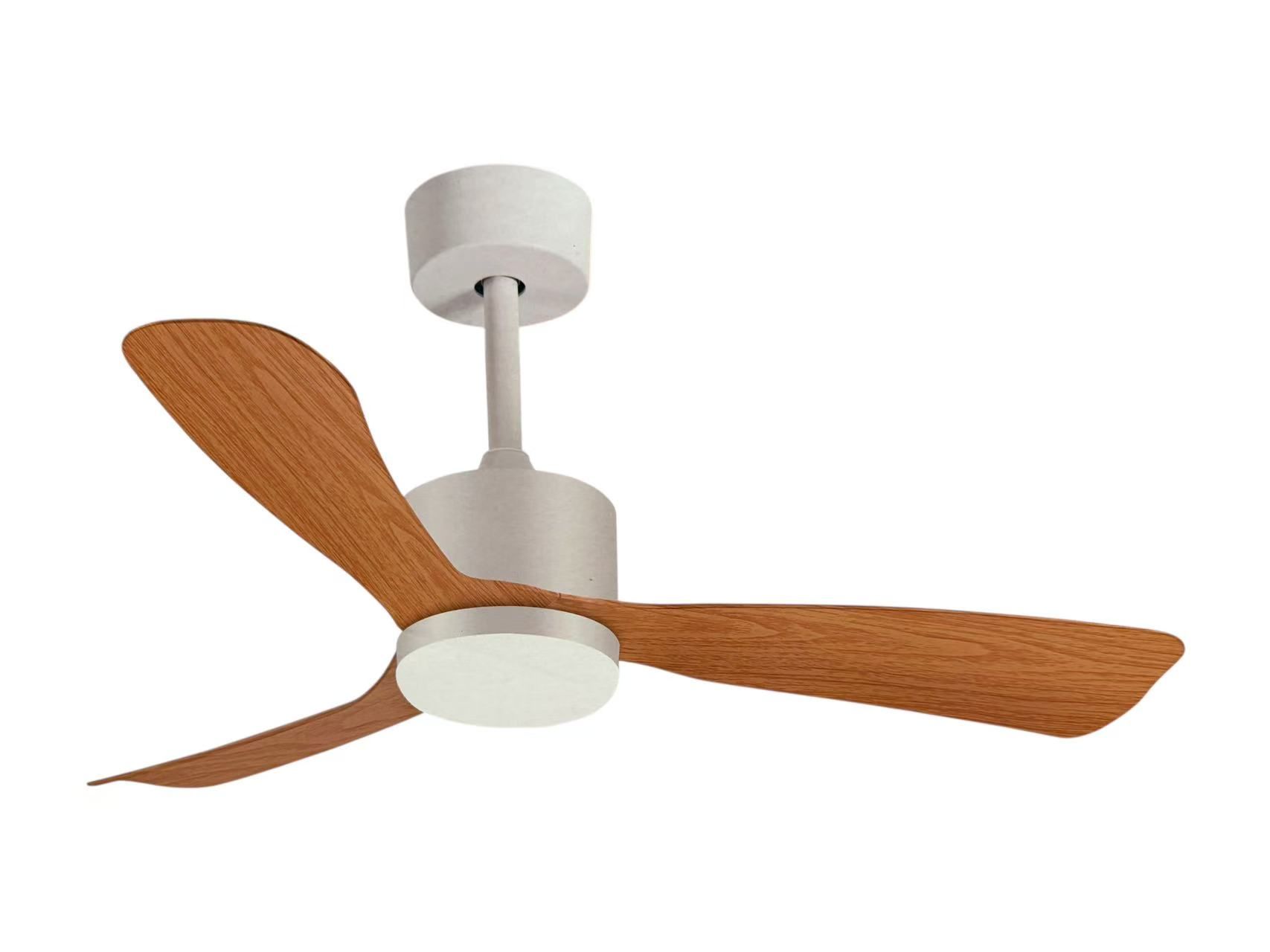 Modern 3 Blades 42" Ceiling Fan Light White Wood color