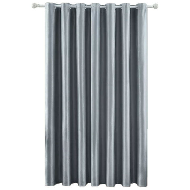 Matoc Designs Readymade Shorter Curtain - Blackout Shimmer Grey - Eyelet - 285cm W x 163cm H