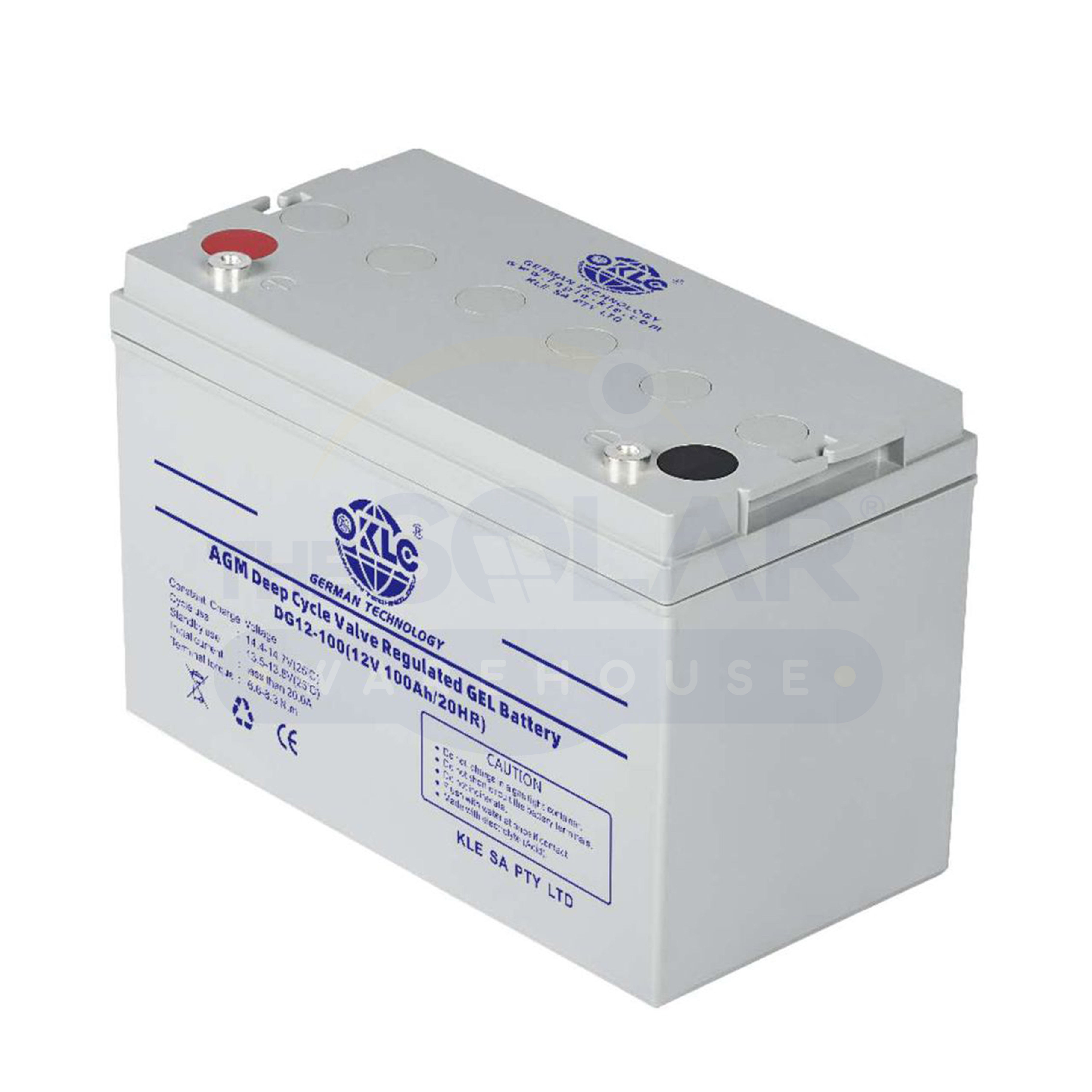 Kle 12V 100Ah Valve Regulated Deep Cycle Gel Battery