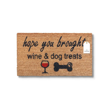 Matnifique Coir Design Doormat - Wine And Treats 700 x 400 x 14mm
