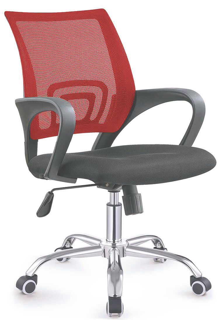 TOCC Zippy Netting Back Typist Office Chair with Chrome Base - Black&Red