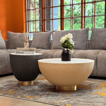 KC Furn-Round drum Coffee Table