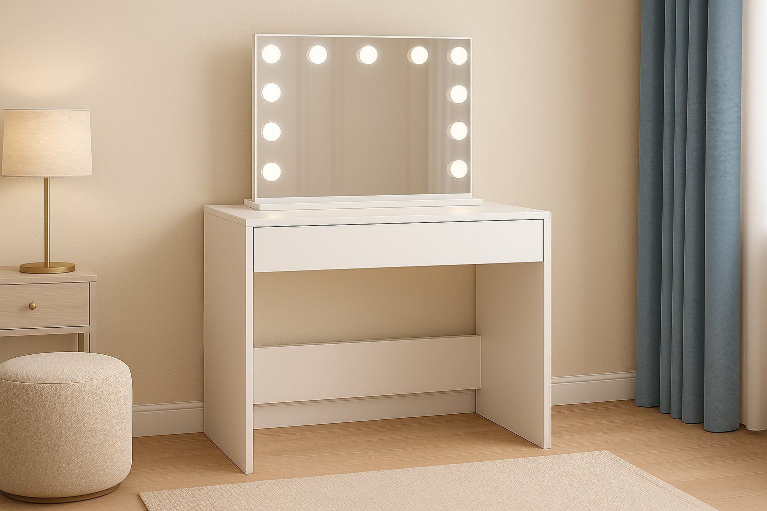 IG Furn- Hollywood-style Vanity Dresser.