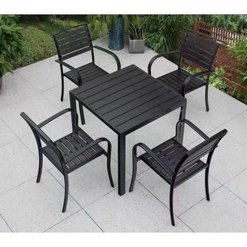 Prestige Home - Chia 4 Seater Patio Dining Set Black