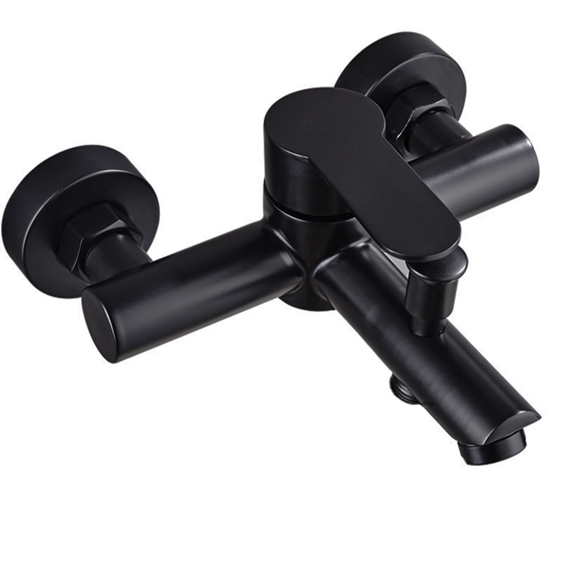 Black Bath Wall Type Mixer Tap Faucet 0830B
