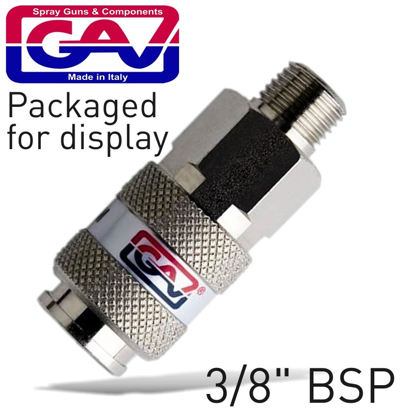 GAV Universal Quick Coupler 3/8 M Packaged