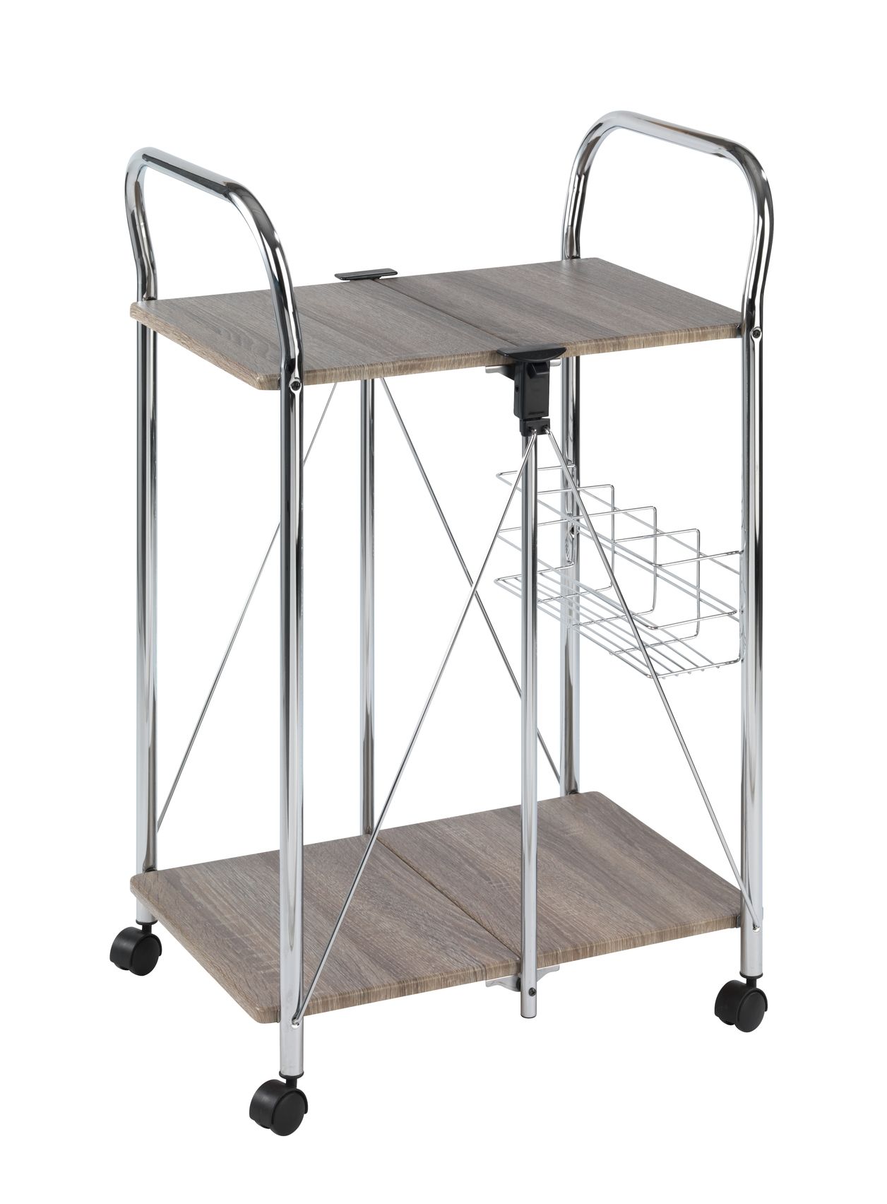 Wenko - Serving Trolley - Foldable - Liky Range - Wood Metal