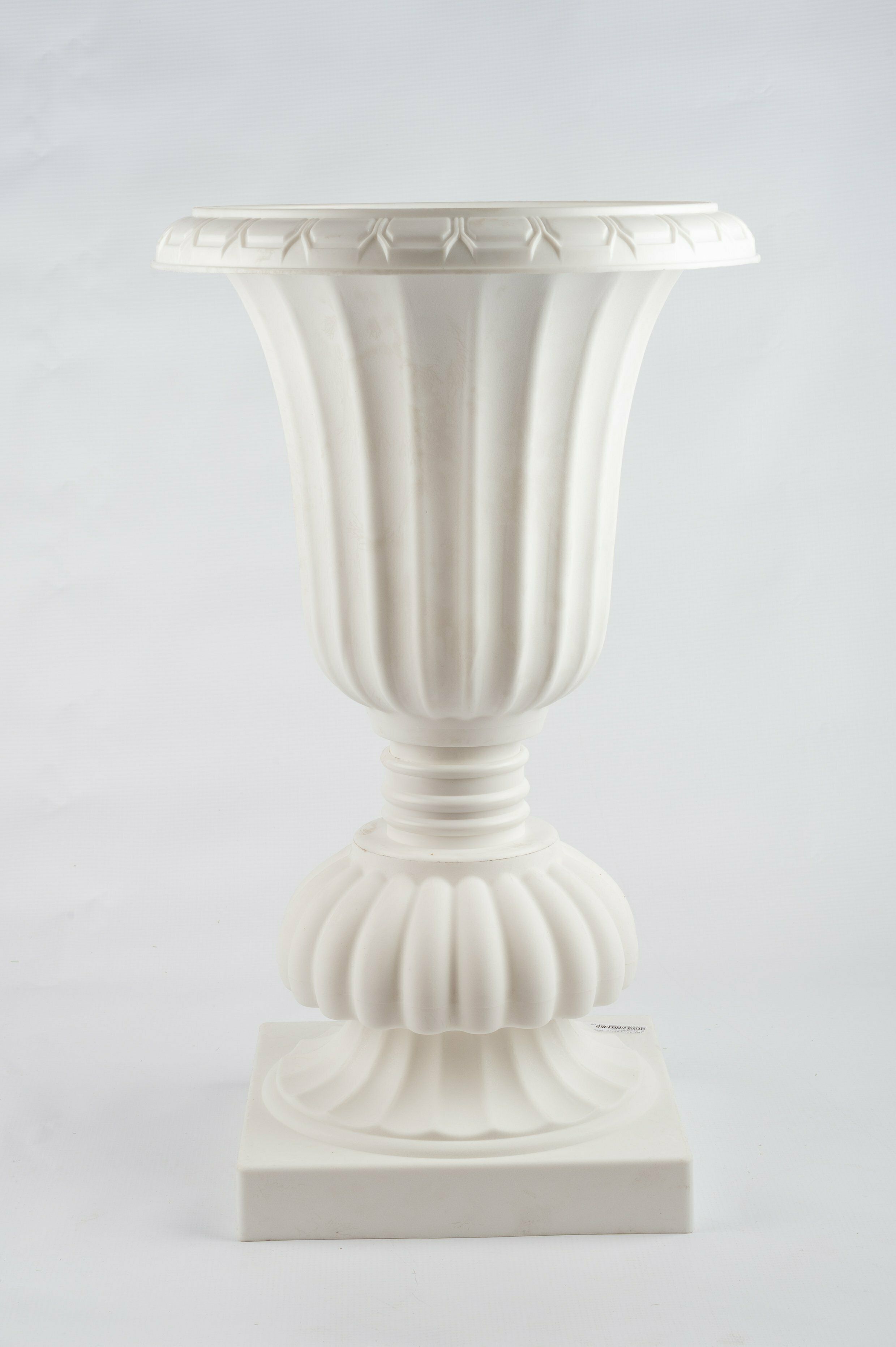 PLASTIC VASE WHITE 22X30X50CM
