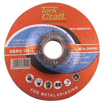 Tork Craft - Grinding Disc - For Steel - 115mm x 6.0mm x 22.22mm - 5 Pack