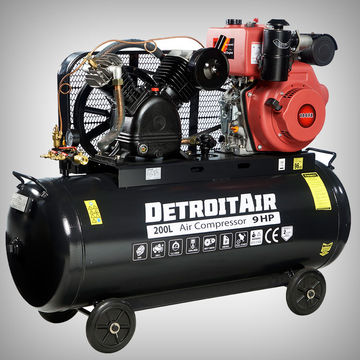 Air Compressor Petrol Driven DETROIT CAST IRON 9Hp (6.6kw) 12.5Bar