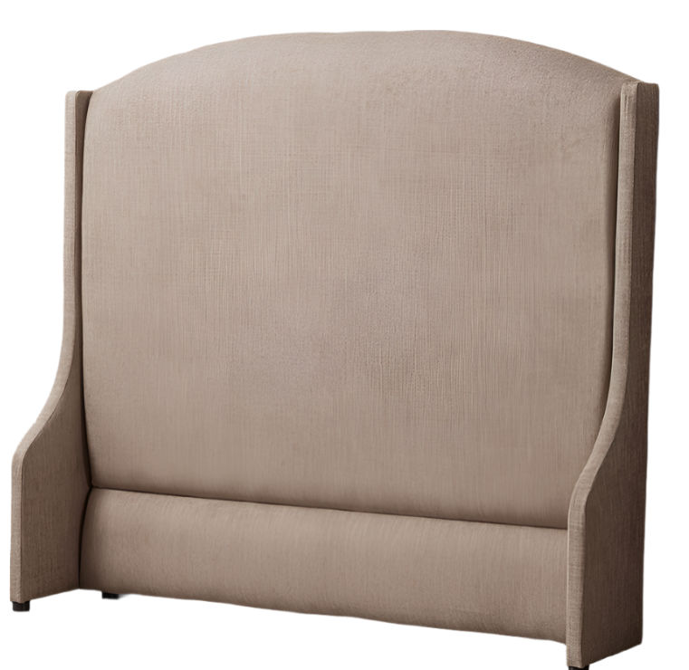 Cambri Wingback Headboard King -Linen Everest Stone