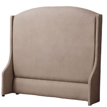 Cambri Wingback Headboard King -Linen Everest Stone
