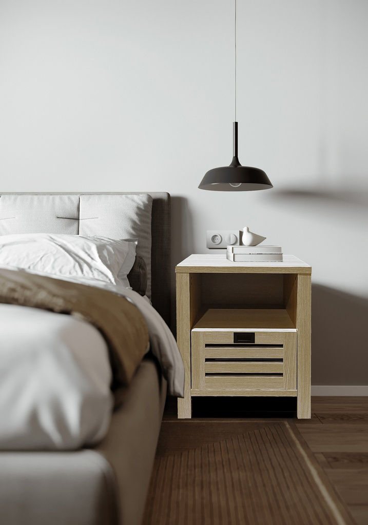 Roxy Pedestal 1 Drawer - Ash Wood