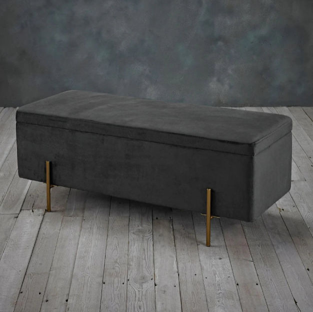 Hazera Luxurious Ottoman -Grey