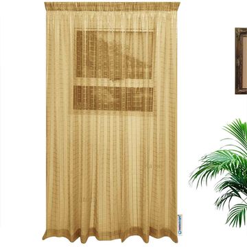 Matoc Designs Curtain - Grid Voile Yellow -Taped - 140cm W x 218cm H