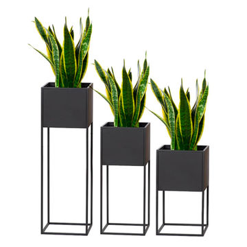 Marcellus Steel Planter with Stand