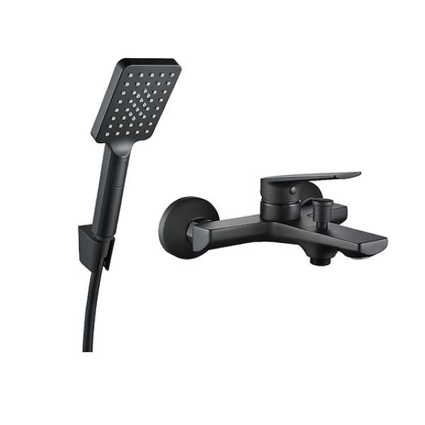 BATH MIXER WITH HAND SHOWER - MATT BLACK TURBO (RELISH)