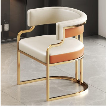 IG Furn- KZ Dining Chair ( Beige & Orange)