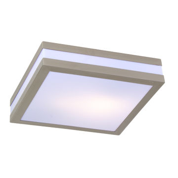 Bathroom Square Ceiling Light 285Mm S/Steel