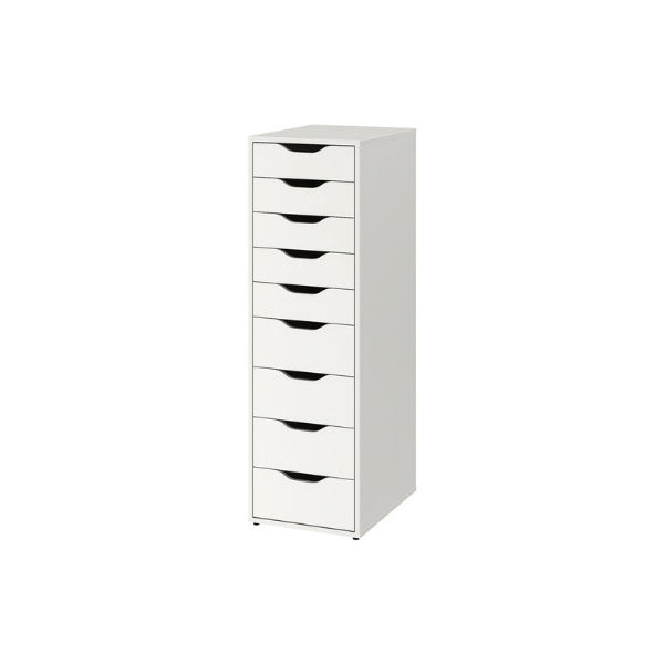 ALEX Drawer unit, 9 drawers, 36x116cm, White