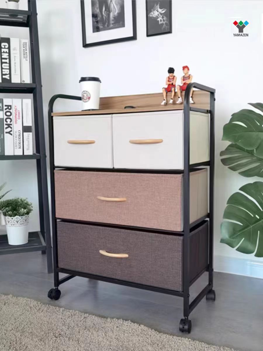 KCW FURN;Storage Drawers Movable Cabinet Fabric Dressing Table Closet