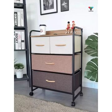KCW FURN;Storage Drawers Movable Cabinet Fabric Dressing Table Closet