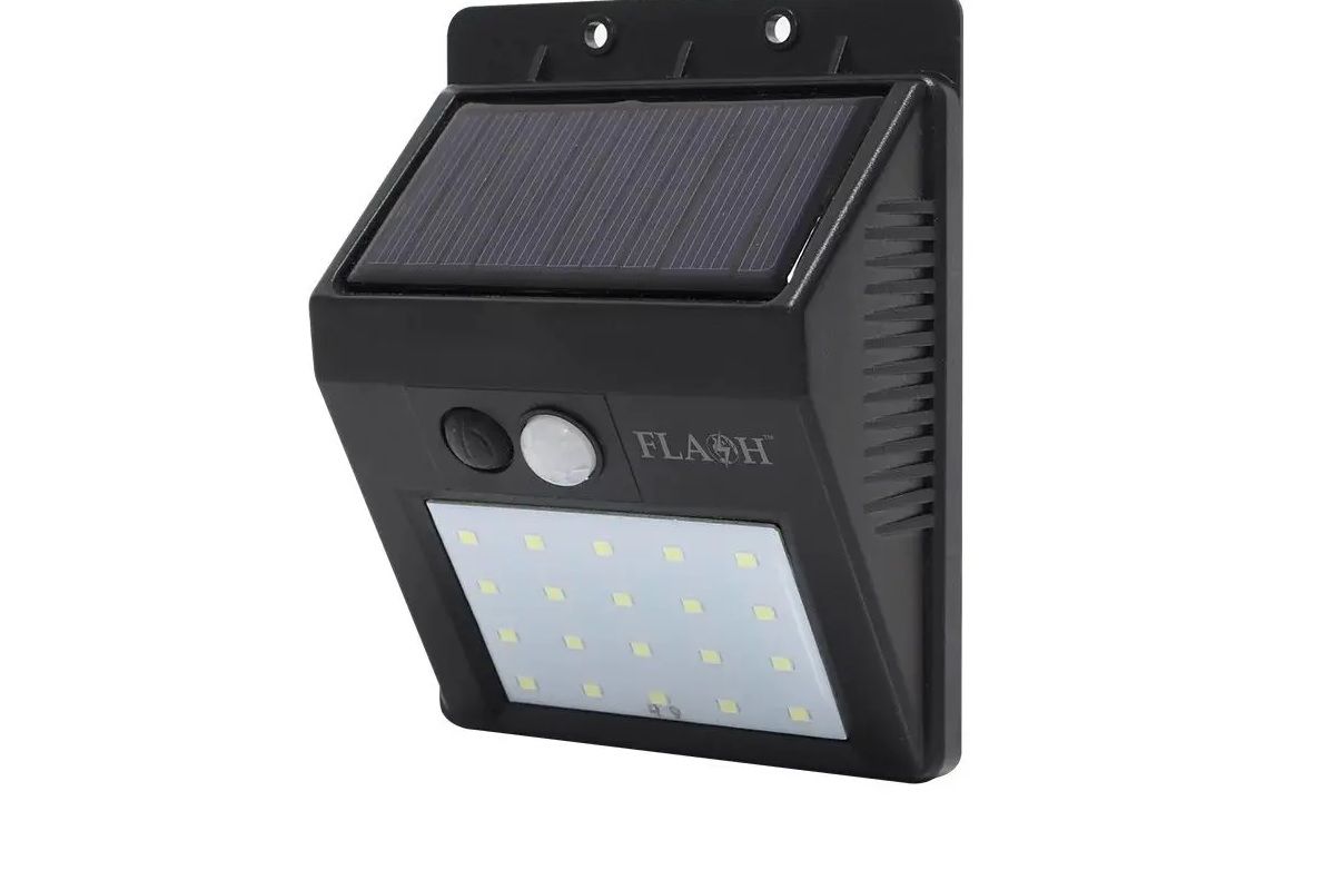 Wall Lamp, Solar, LED, Black BY WOODLY