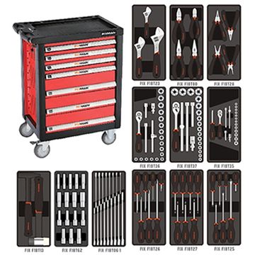 Fixman 7 Drawer Ind. Roller Cabinet On Castors With 130Pc Of Stock