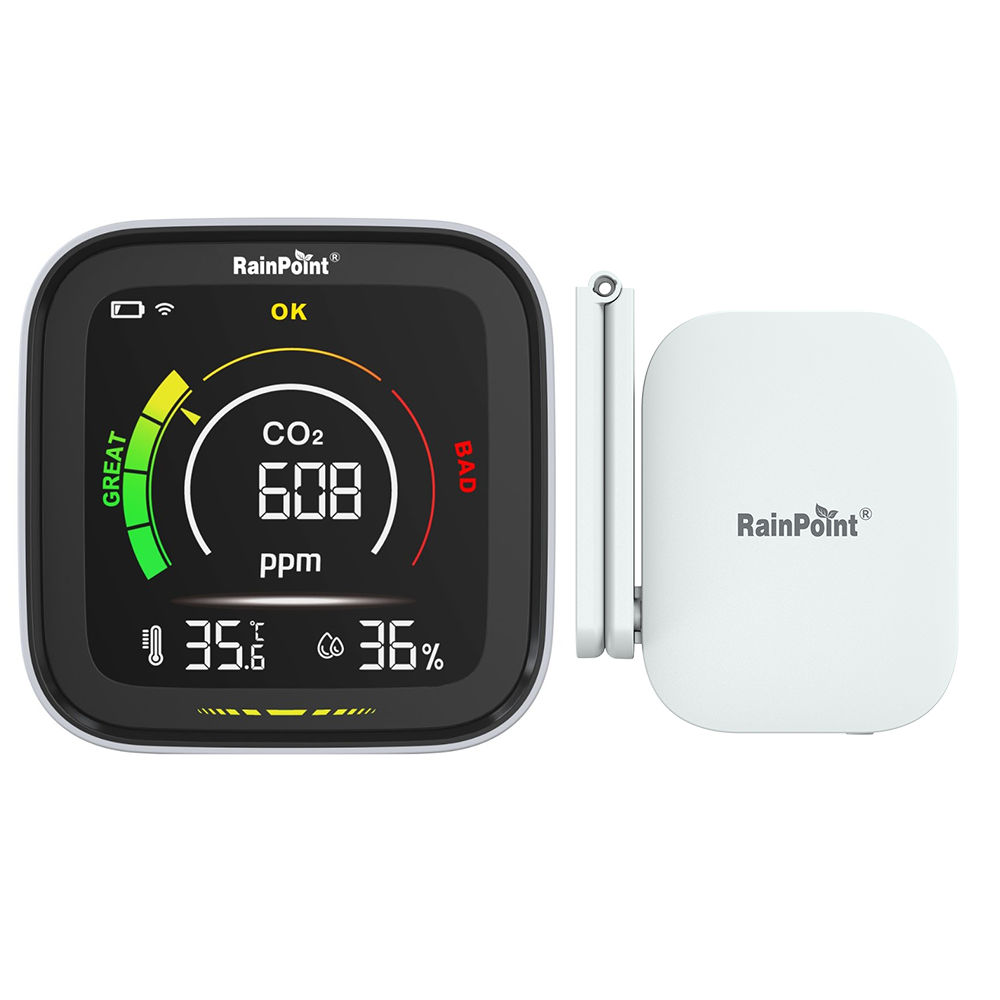 RainPoint Smart Air Quality Meter (Co2 Detector) + Wi-Fi Hub