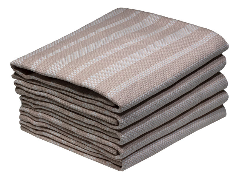 Bunty's Kitchen Towel - Design 2345 - 042x072cms - (05 Pc Pack) - Stripes - Dusty Pink