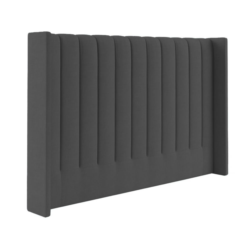 Myra Stripped Wing Headboard Queen Black