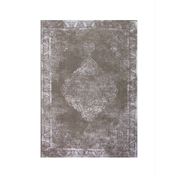 BK Carpets - Vintage Brown Indoor Outdoor Area Rug - 1.6m x 2.3m - Brown & White