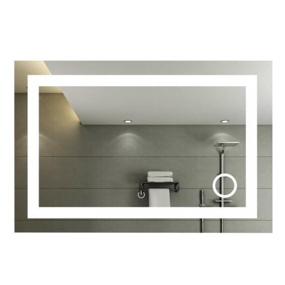 LED Rectangular Magnifier Dim Mirror 80X60X35 Cm