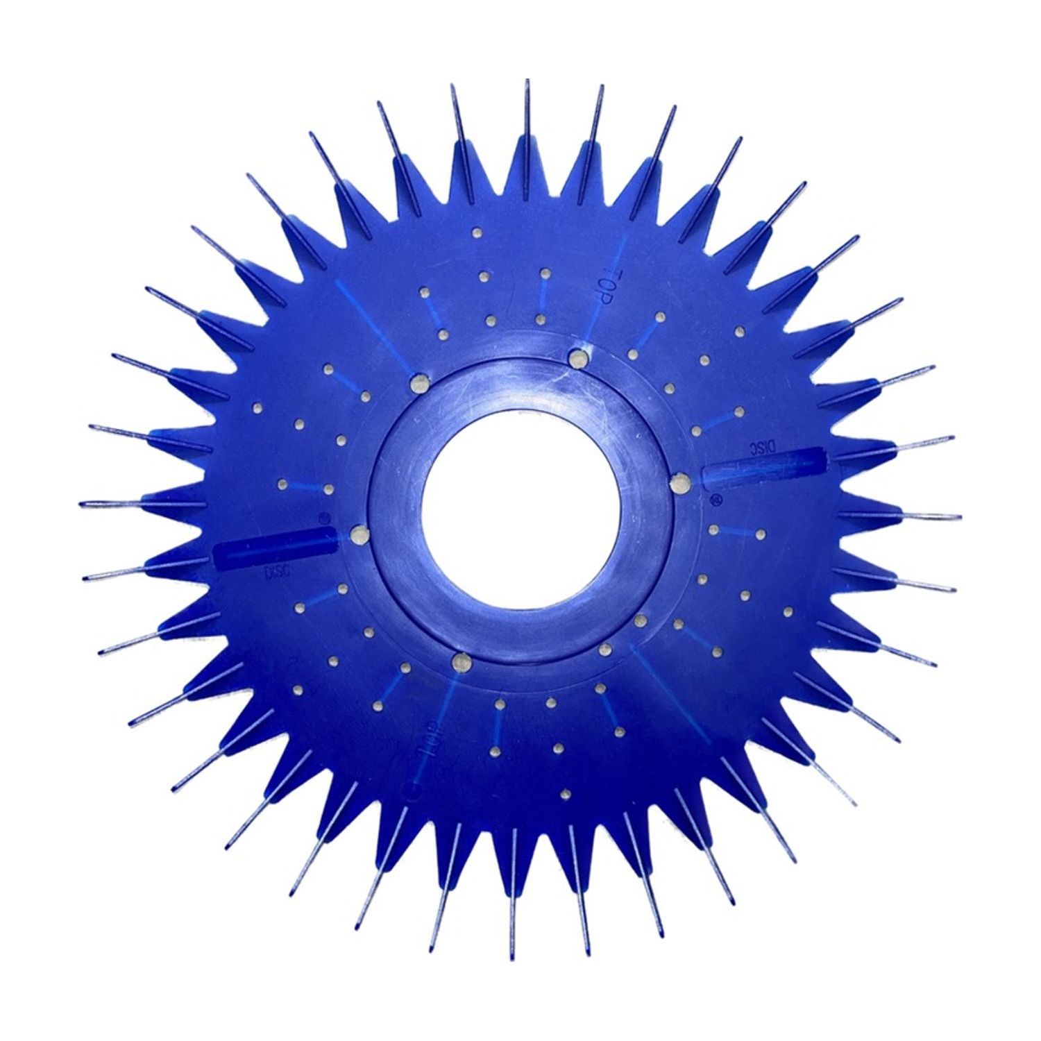 36 Finned Disc Cobalt Blue