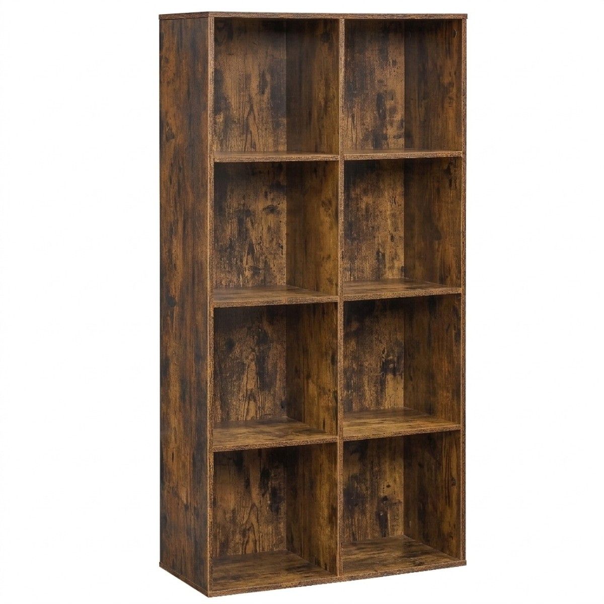 8 Cube Bookcase Storage Shelf Freestanding Vintage Brown