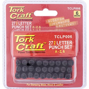 Letter Punch Set 6Mm A-Z Black Finish