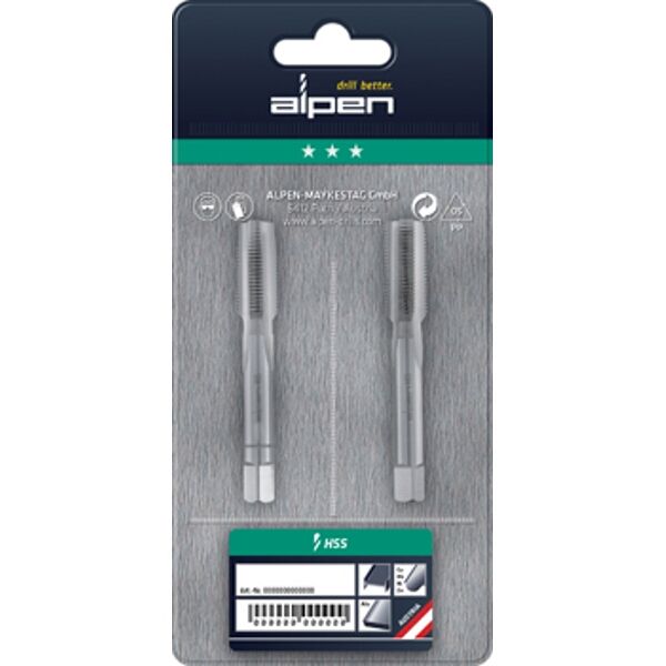 Hss Hand Tap Set Imperial G 1/4" Pouched